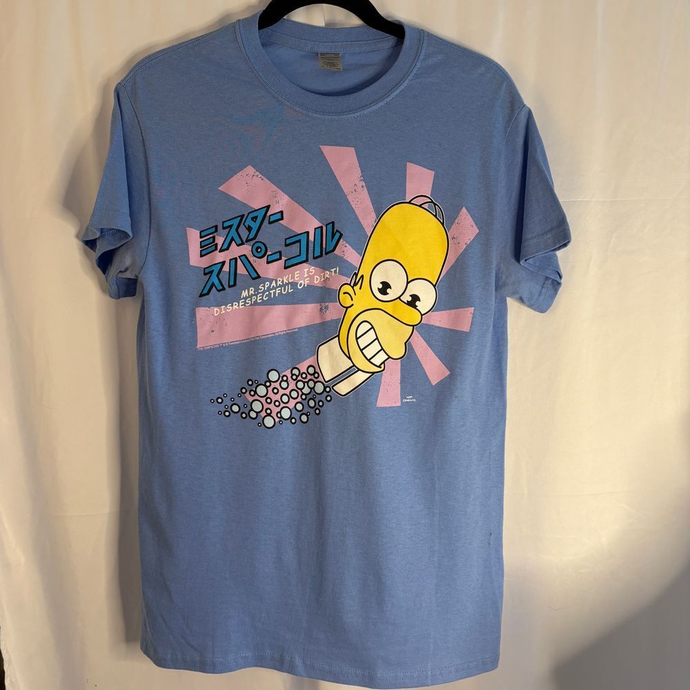 The Simpsons Homer Mr. Sparkle Graphic T-Shirt Pop Culture‎ Tee Size Small